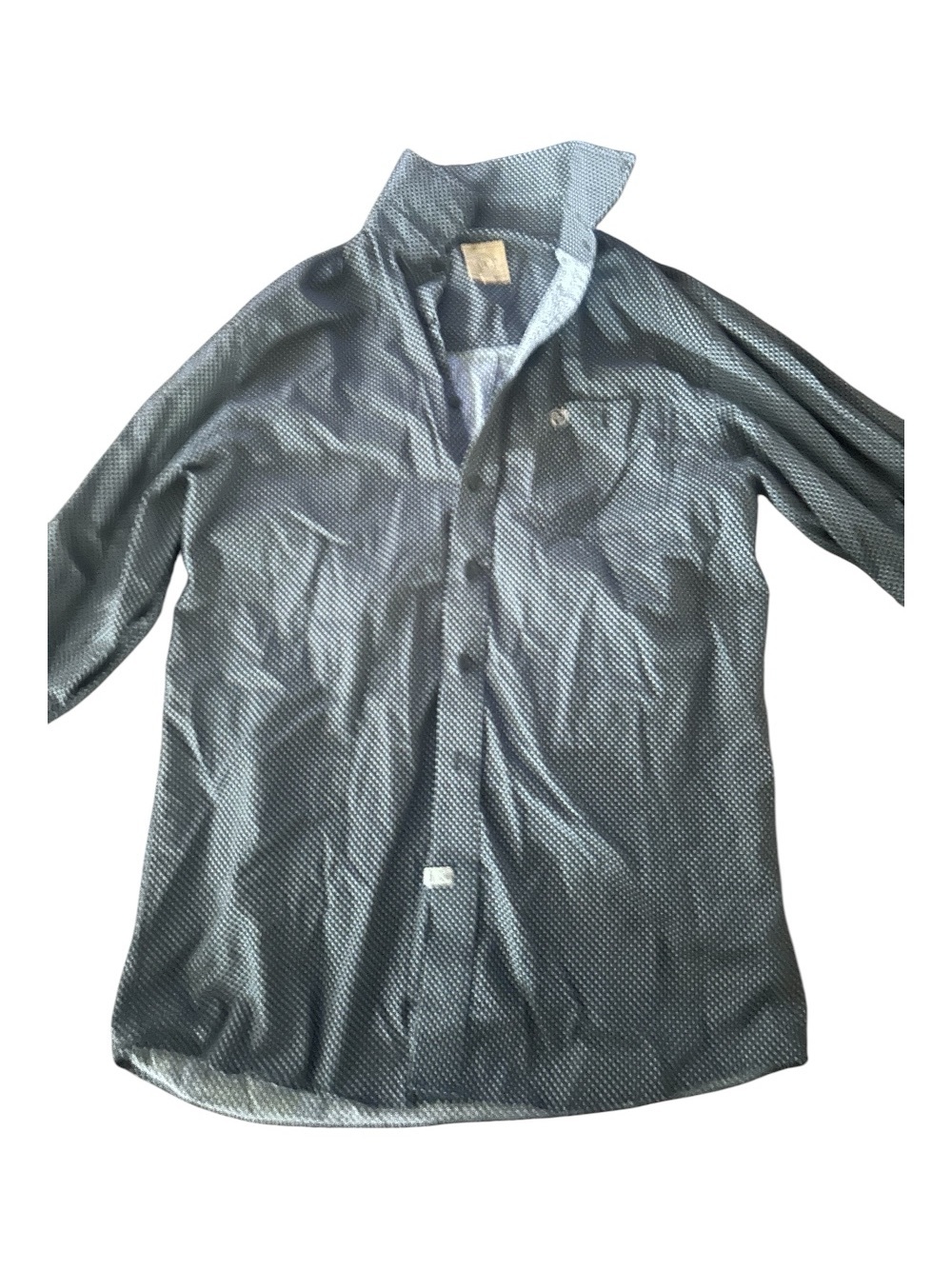 Men's Blue Microdot Casual Button-Down Shirt